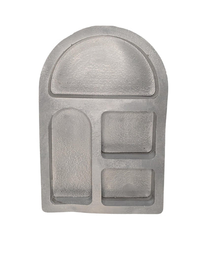 Concrete Arch Shelf – Modern Minimalist Wall Shelf – 8.46” x 5.86” – Gray or Natural Concrete – Small Display Shelf for Home Décor