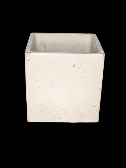 Square Concrete Planter with Drain Hole – 3.9”– Marble, Natural Concrete, or Gray – Indoor Outdoor Succulent or Cactus Planter