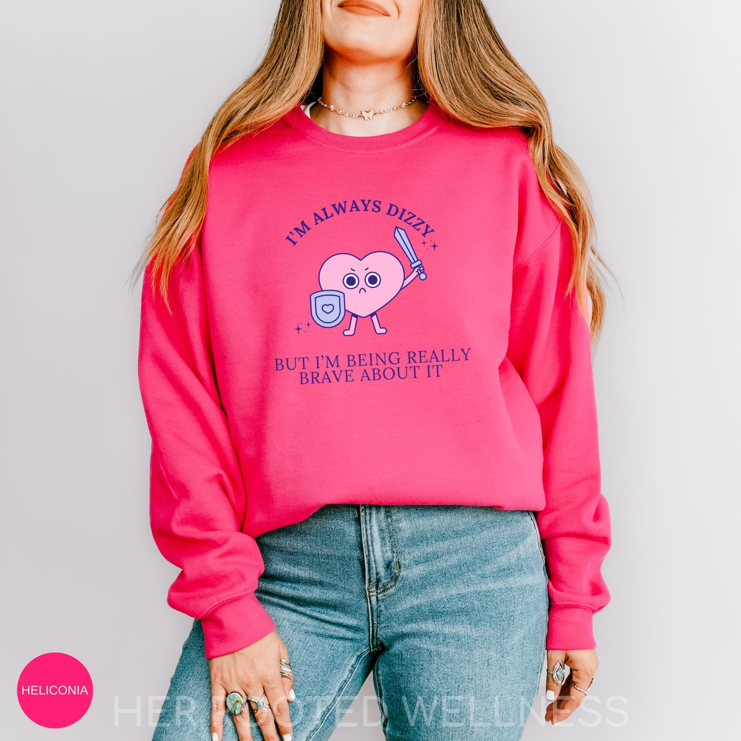 Funny POTS Syndrome Sweatshirt | Dysautonomia Awareness Sweater, Postural Orthostatic Tachycardia Syndrome Crewneck, Chronic Dizziness Humor