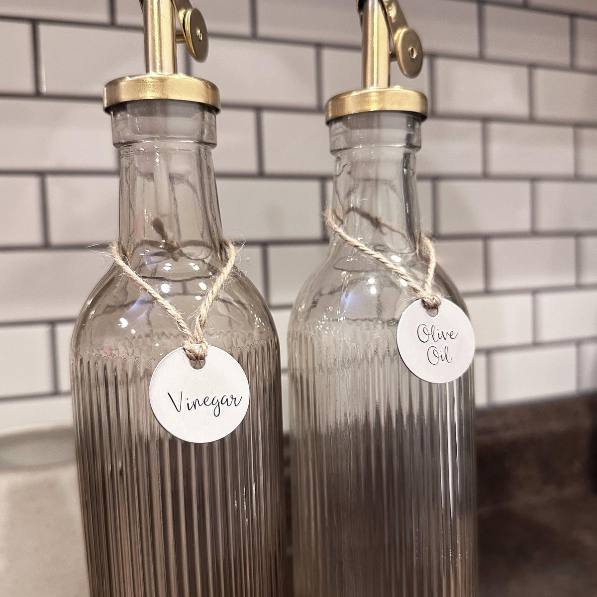 Home Organization Labels: Hand Stamped Custom Kitchen &amp; Bath Decor in Aluminum and Brass