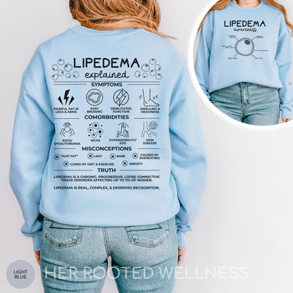 Lipedema Awareness Sweatshirt | Cozy Lipoedema Jumper | Adipose Disease Crewneck Sweater | Fat Disorder Educational Advocacy Gift