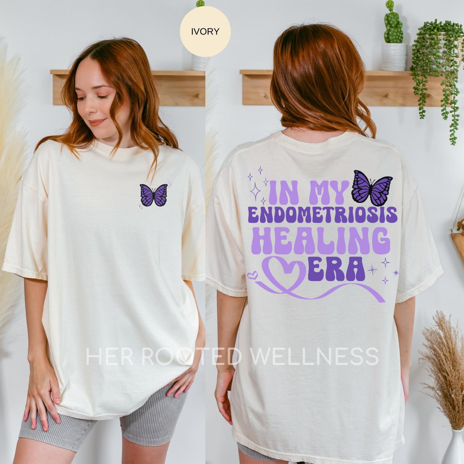 Endo Healing Era Shirt | Comfort Colors Endometriosis Awareness Tee | Butterfly Yellow Endo Tshirt | Post Excision Surgery Care Package Idea