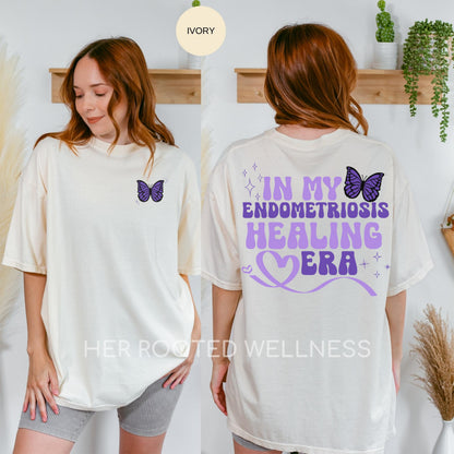 Endo Healing Era Shirt | Comfort Colors Endometriosis Awareness Tee | Butterfly Yellow Endo Tshirt | Post Excision Surgery Care Package Idea
