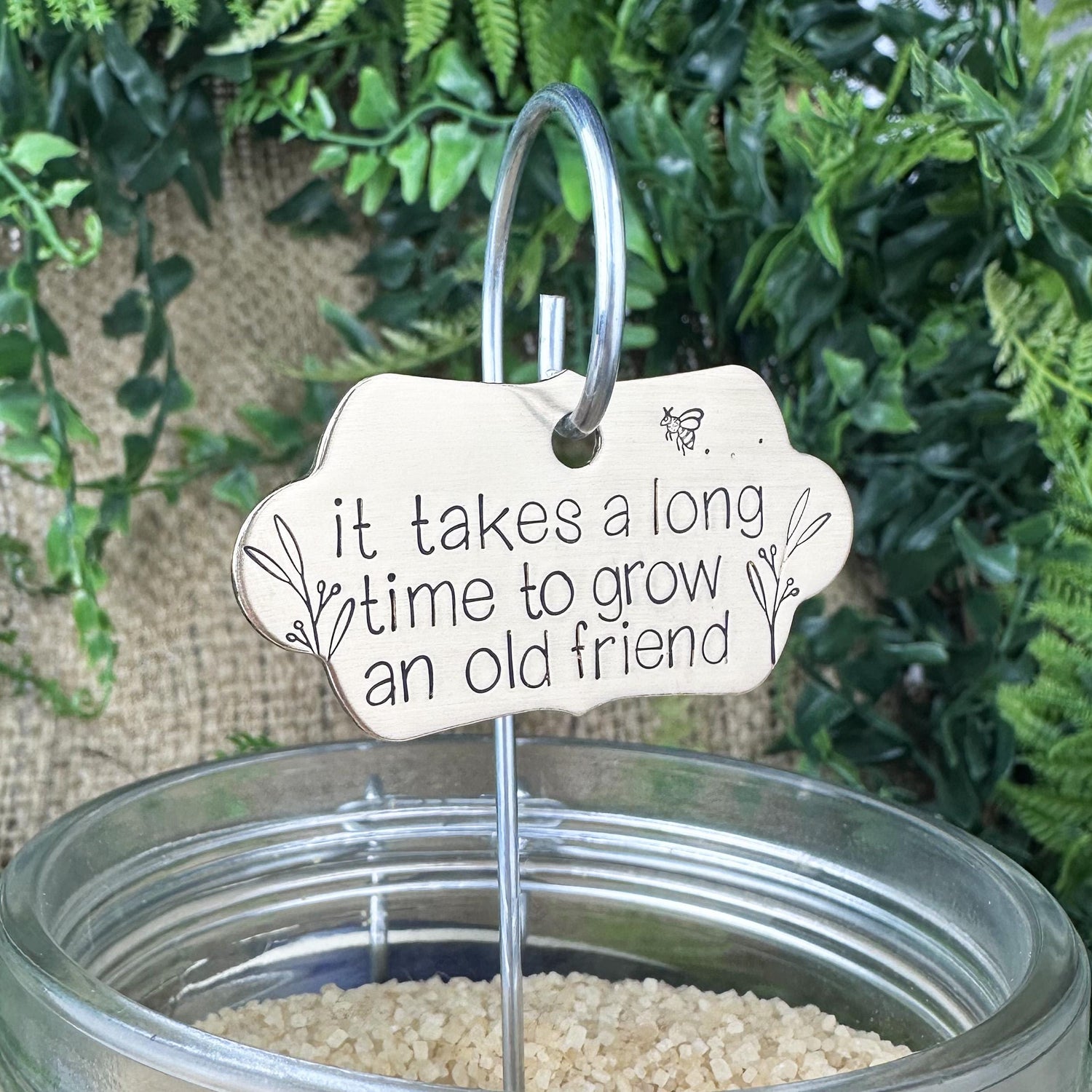Hand Stamped Garden Stake: Custom Herb &amp; Vegetable Plant Marker
