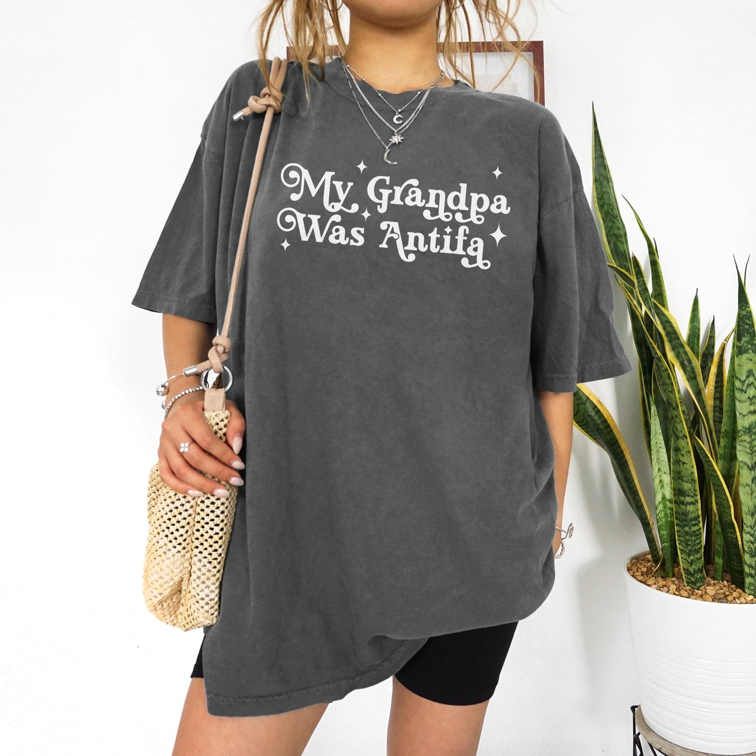 My Grandpa Was Antifa Shirt, Political Statement Tee, Activist Apparel, Social Justice Clothing, Unisex Casual Top for Adults