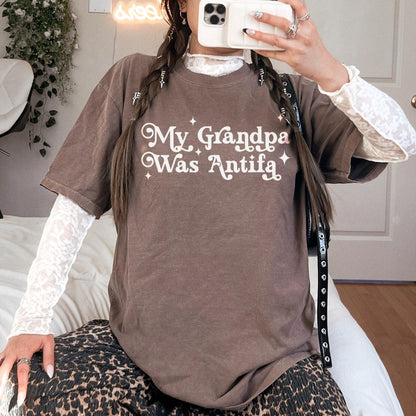 Grandpa Antifa Shirt, Funny Political Shirt, Vintage Graphic Tee, Activism T-Shirt, Unique Statement Shirt, Cool Retro Shirt