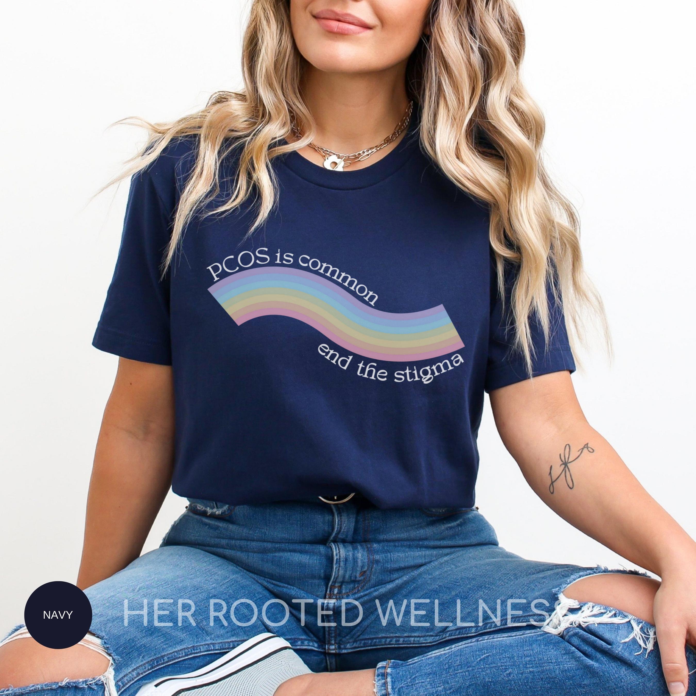 PCOS Awareness Rainbow Shirt | Polycystic Ovary Syndrome Pastel T-Shirt | OBGYN Women&amp;