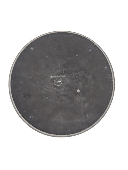 Large Grey Concrete Tray – 10.8 Inch Round Decorative Display Plate – Minimalist Concrete Serving Tray – Modern Home Décor Catchall