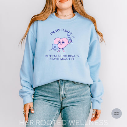 Funny HSD/EDS Awareness Sweatshirt | Ehlers-Danlos Syndrome Sweater | HSD Crewneck | Hypermobile Gift | Cozy Hypermobility Spectrum Sweats