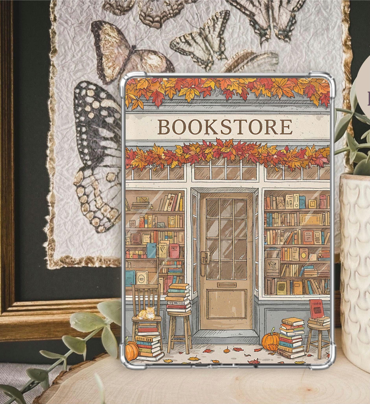 Fall Bookstore Kindle Insert: Bookish Ereader Accessory