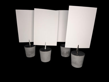 Concrete Picture Holders &amp; Tablecloth Weights | Modern Minimalist Photo Display | Outdoor Table Decor | Handmade Concrete Clip Stand