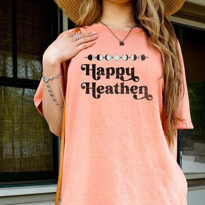 Happy Heathen Tshirt, Pagan Graphic Tee, Yule Shirt