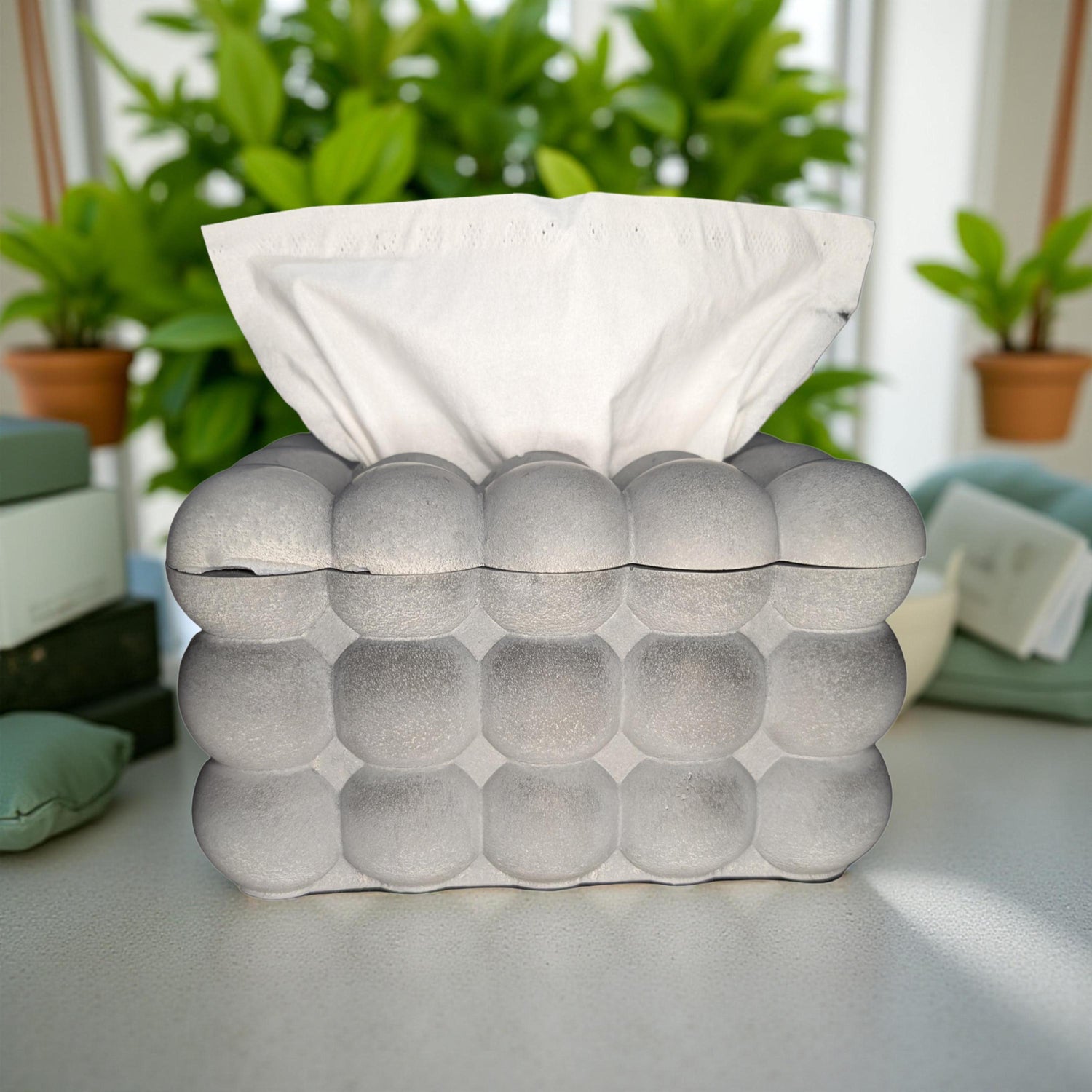 Modern Concrete Tissue Box | Handmade Minimalist Tissue Holder or Storage Box