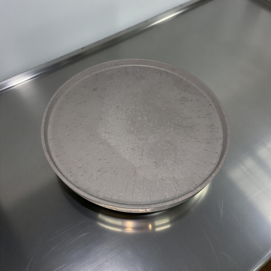 Large 12-Inch Gray Concrete Tray | Modern Minimalist Round Concrete Platter | Handmade Decorative Centerpiece | 2 Types Of Feet Available