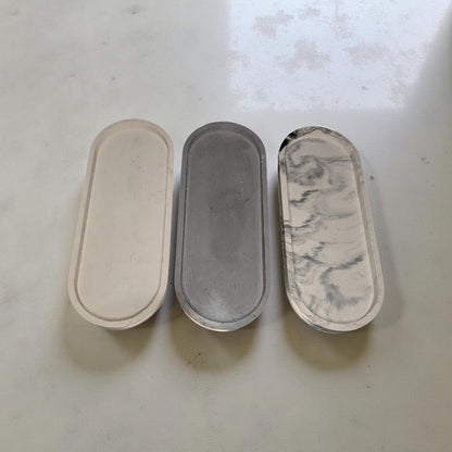 Concrete Oval Trays –Available In 4 Different Sizes  Minimalist Modern Home Décor