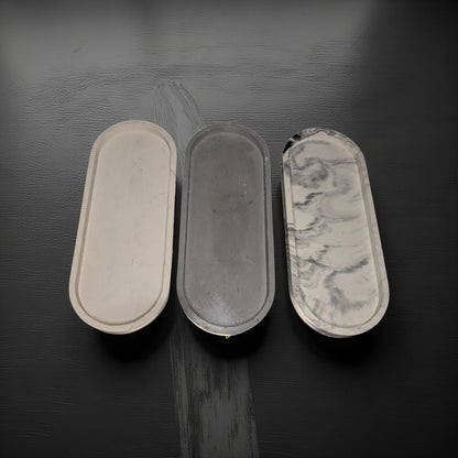 Concrete Oval Trays –Available In 4 Different Sizes  Minimalist Modern Home Décor
