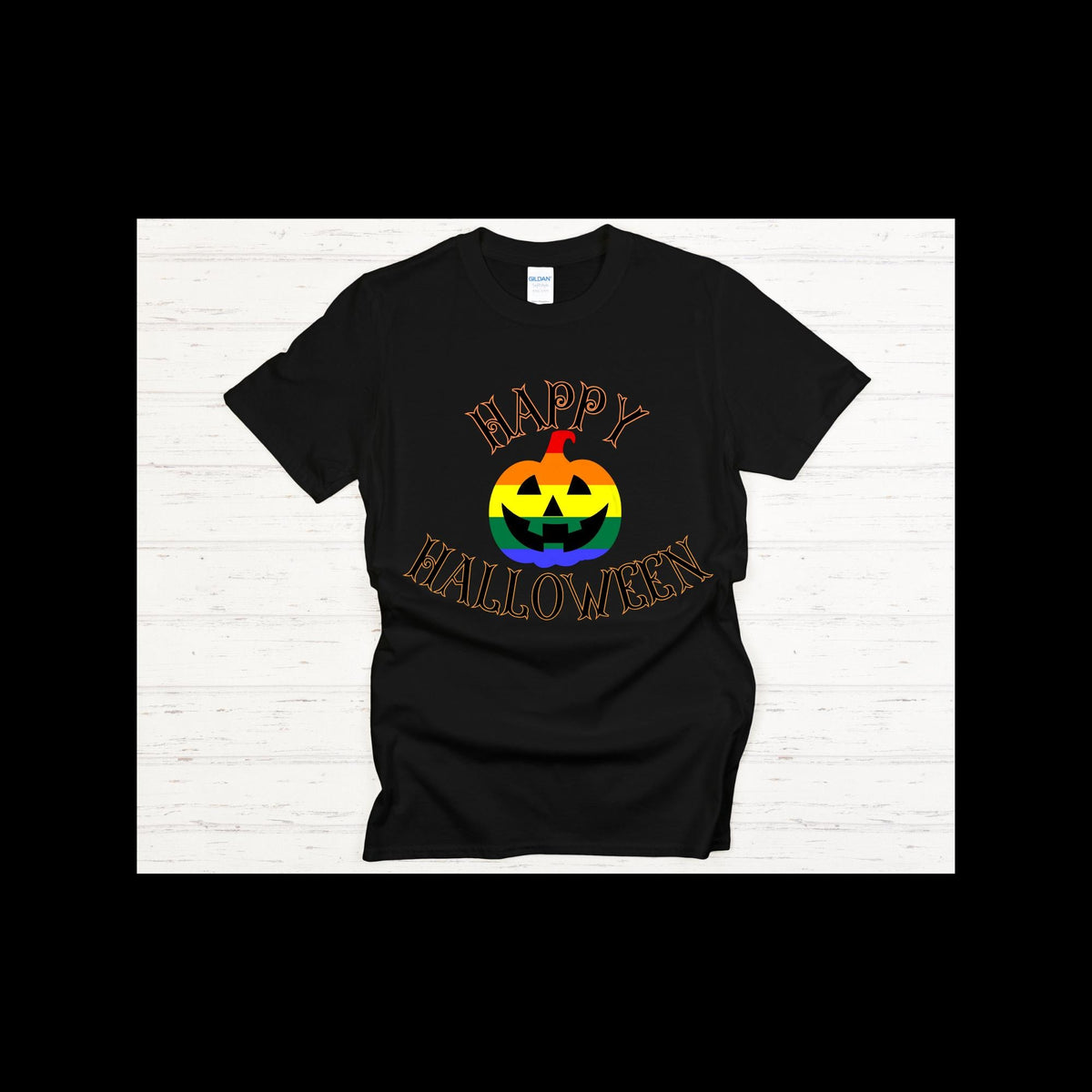 Happy Halloween Pride Pumpkin Graphic T shirt