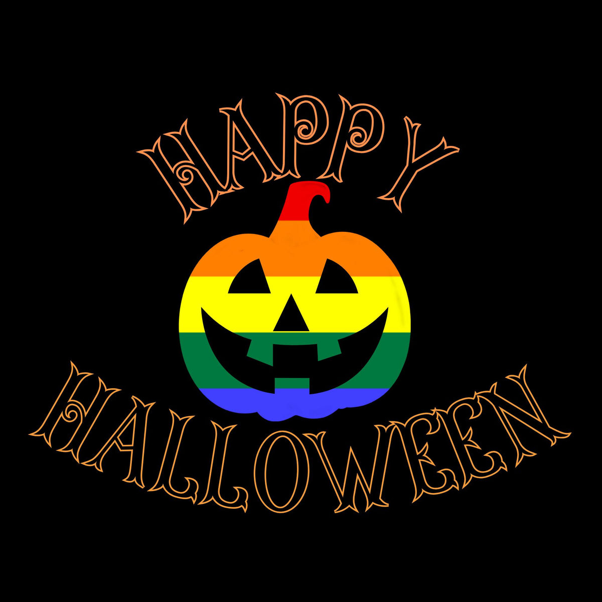 Happy Halloween Pride Pumpkin Graphic T shirt