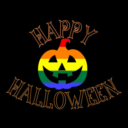 Happy Halloween Pride Pumpkin Graphic T shirt