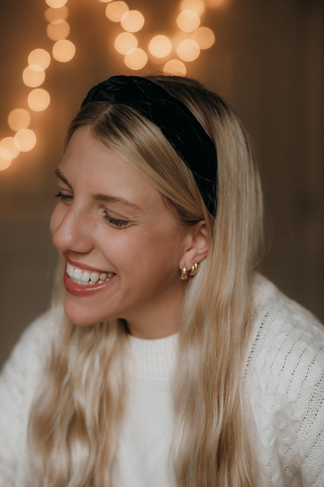 Black Velvet Braided Headband: Comfortable Holiday Hair Accessory for Women and Girls