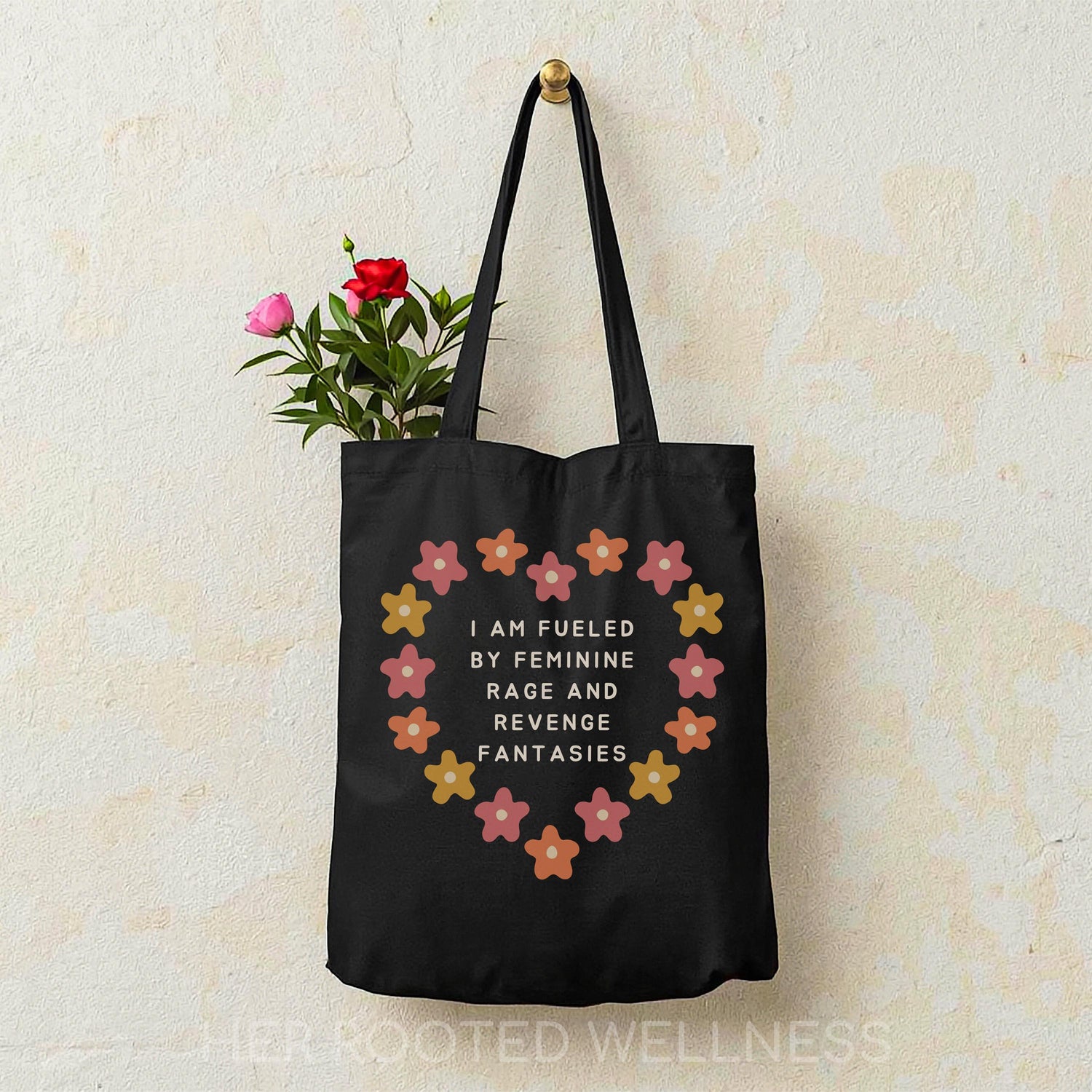 Female Rage &amp; Revenge Fantasies Tote Bag | Radical Feminist Bag, Angry Feminism Canvas Bag, Women Empowerment Gift, Gender Equality Activist