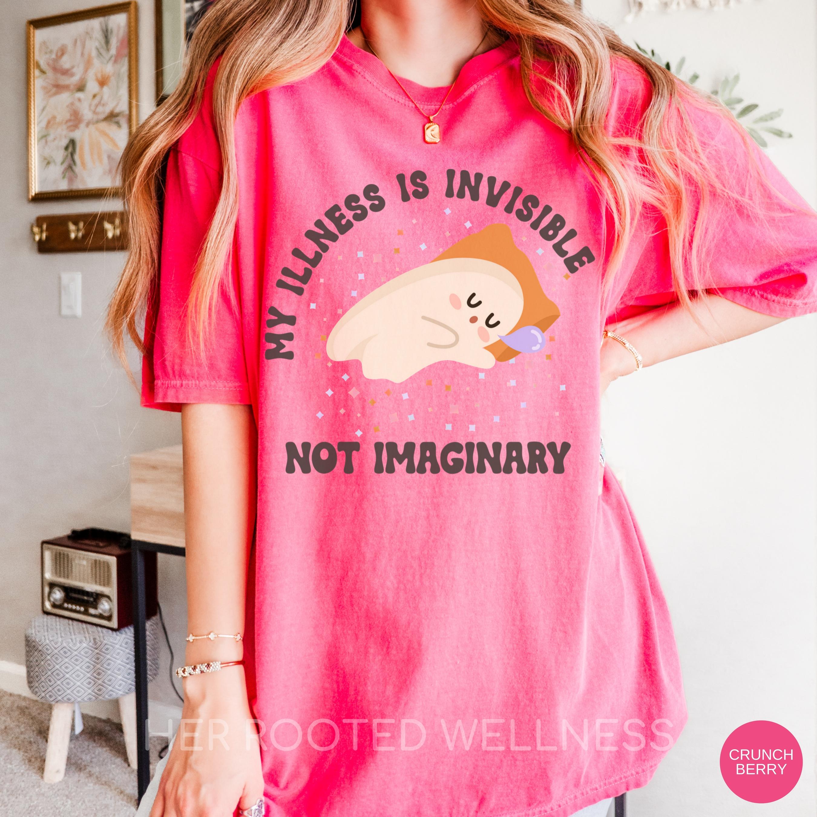 Invisible Illness Shirt | My Illness Is Invisible Not Imaginary Tee, Chronic Illness Awareness, CFS EDS POTS Spoonie Gift, Disability Pride