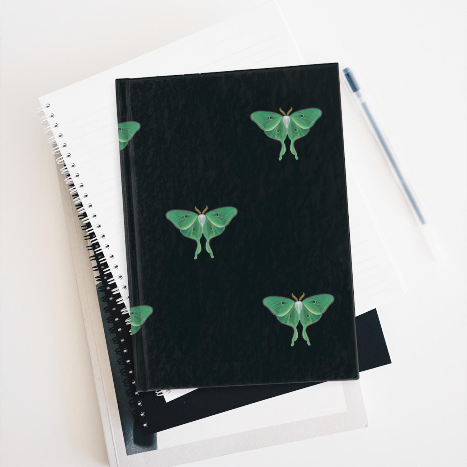 Luna Moth Journal – Elegant Writing Notebook, Nature Lover Gift