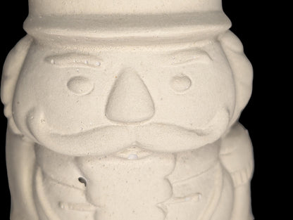 Handmade Concrete Nutcracker Figurines (6 &amp; 4 Inches Tall) | Paintable or Hand-Painted Christmas Decor | Modern Holiday Shelf Accent