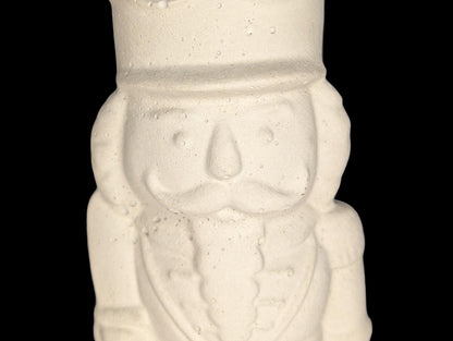 Handmade Concrete Nutcracker Figurines (6 &amp; 4 Inches Tall) | Paintable or Hand-Painted Christmas Decor | Modern Holiday Shelf Accent
