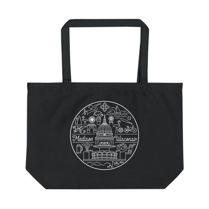 Madison Wisconsin Eco Tote: Organic Cotton Canvas Market Bag
