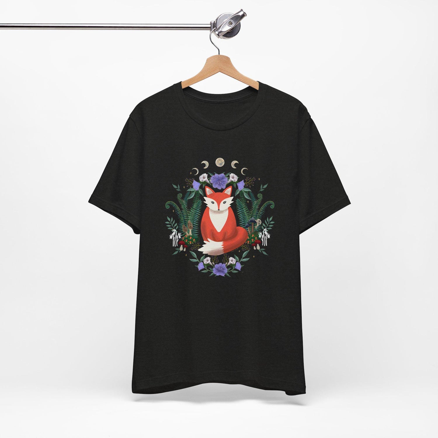 Whimsical Fox T-Shirt: Nature-Inspired Floral Design