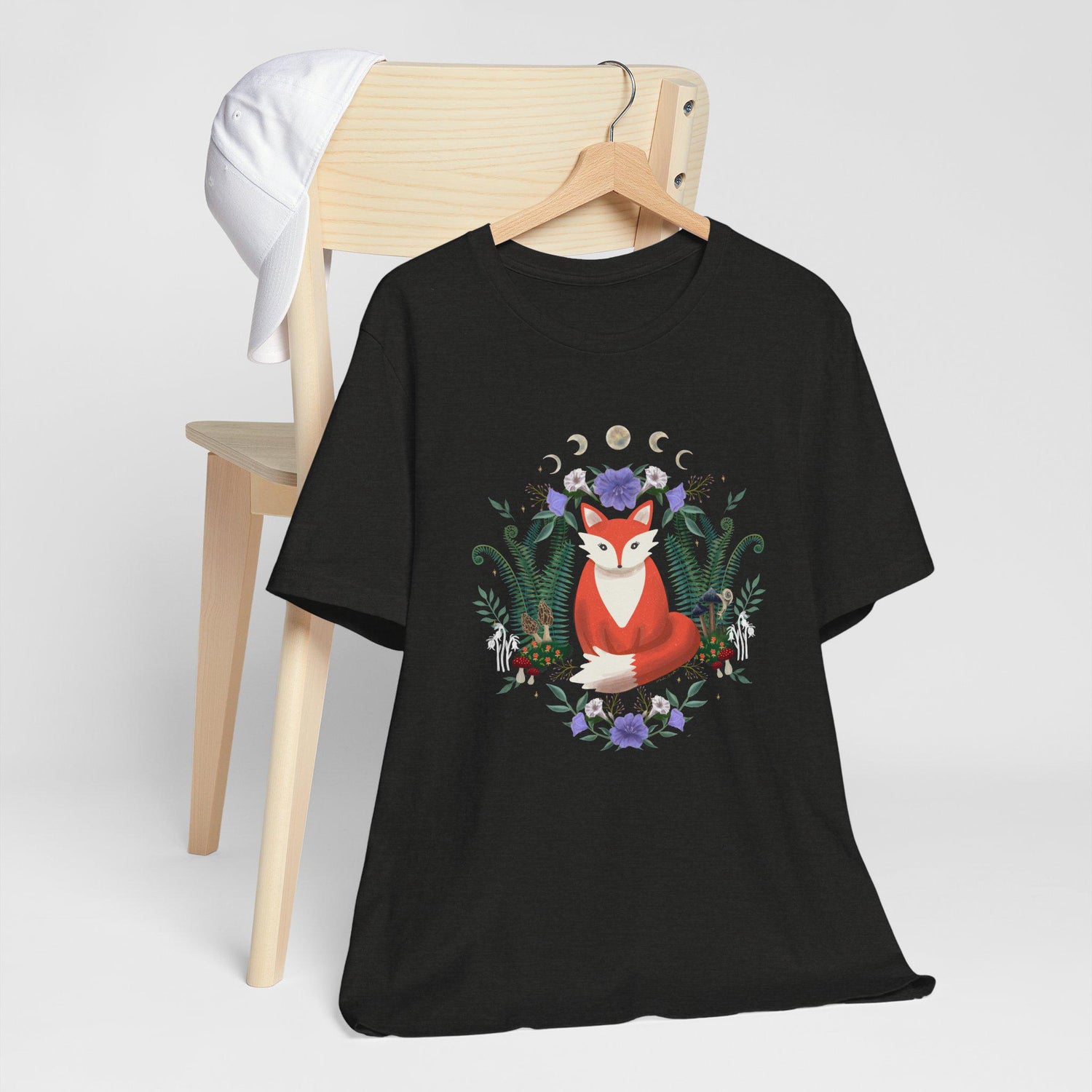 Whimsical Fox T-Shirt: Nature-Inspired Floral Design