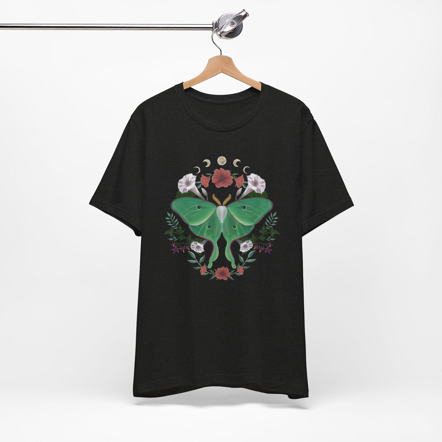 Floral Moth Graphic Tee – Unisex Jersey Short Sleeve T-Shirt