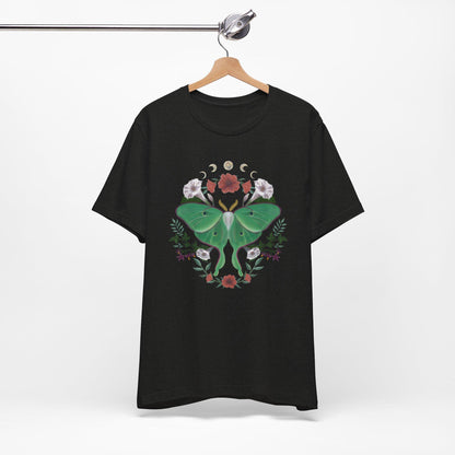 Floral Moth Graphic Tee – Unisex Jersey Short Sleeve T-Shirt