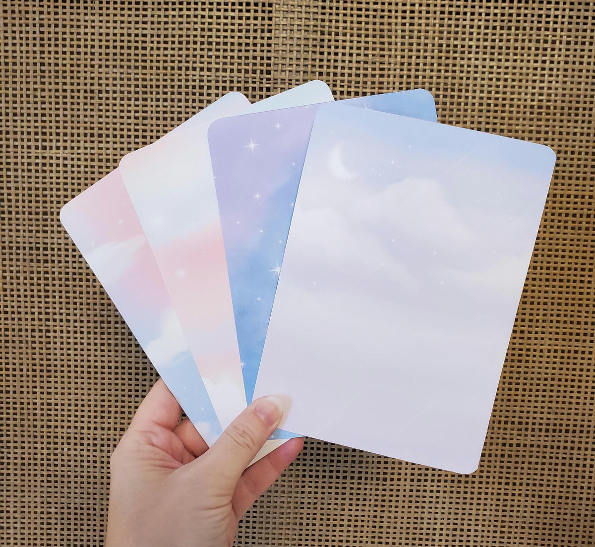 Pastel Sky Soft Colors Kindle Insert: Bookish Ereader Accessory | Meadowlark Nest | Moon and Stars Kindle insert