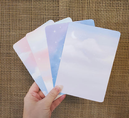 Pastel Sky Soft Colors Kindle Insert: Bookish Ereader Accessory | Meadowlark Nest | Moon and Stars Kindle insert