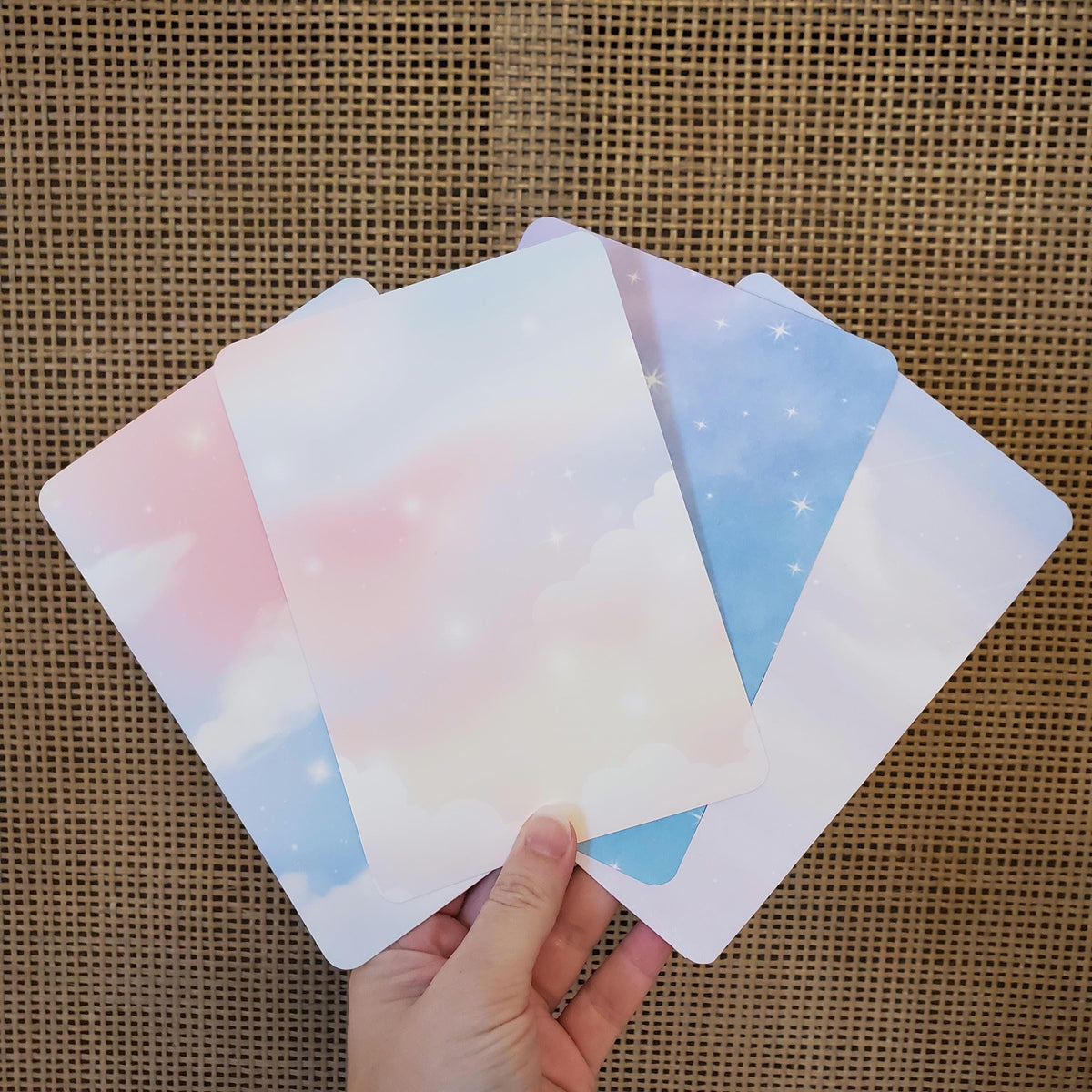 Pastel Sky Soft Colors Kindle Insert: Bookish Ereader Accessory | Meadowlark Nest | Moon and Stars Kindle insert
