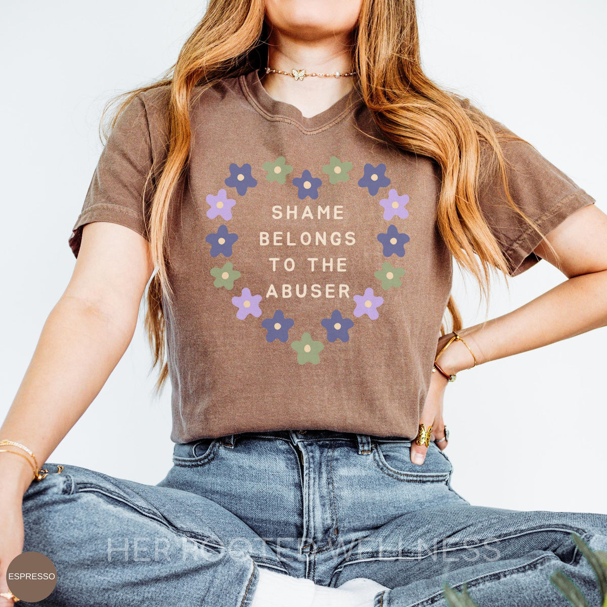 Shame Belongs to the Abuser Feminist Shirt, Female Rage Comfort Colors Tee, CSA SA DV Abuse Survivor Gift, Domestic Violence Awareness Shirt