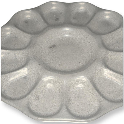 Handmade Concrete Egg Holder – Modern Deviled Egg Tray, Minimalist Kitchen Serveware