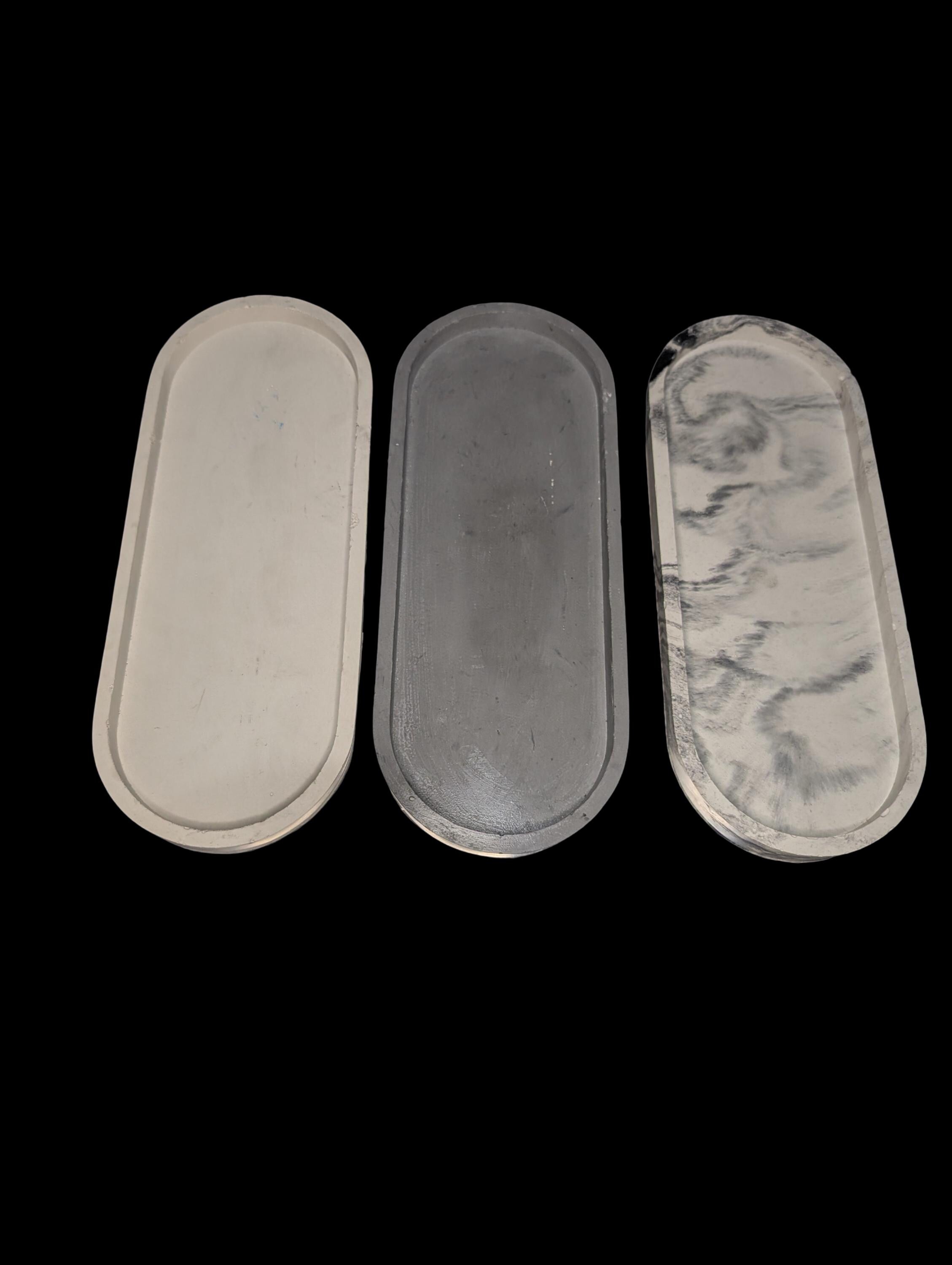 Concrete Oval Trays –Available In 4 Different Sizes  Minimalist Modern Home Décor