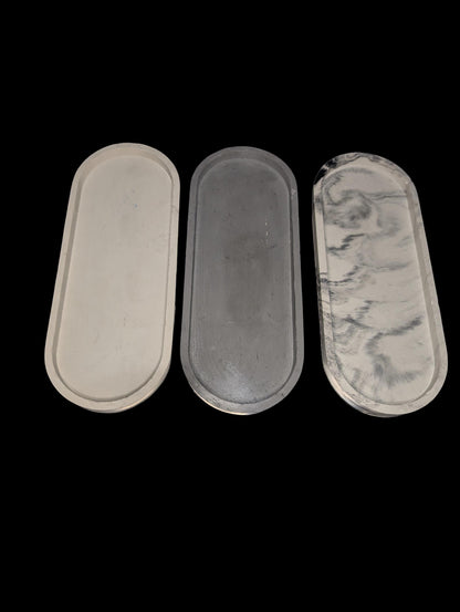 Concrete Oval Trays –Available In 4 Different Sizes  Minimalist Modern Home Décor
