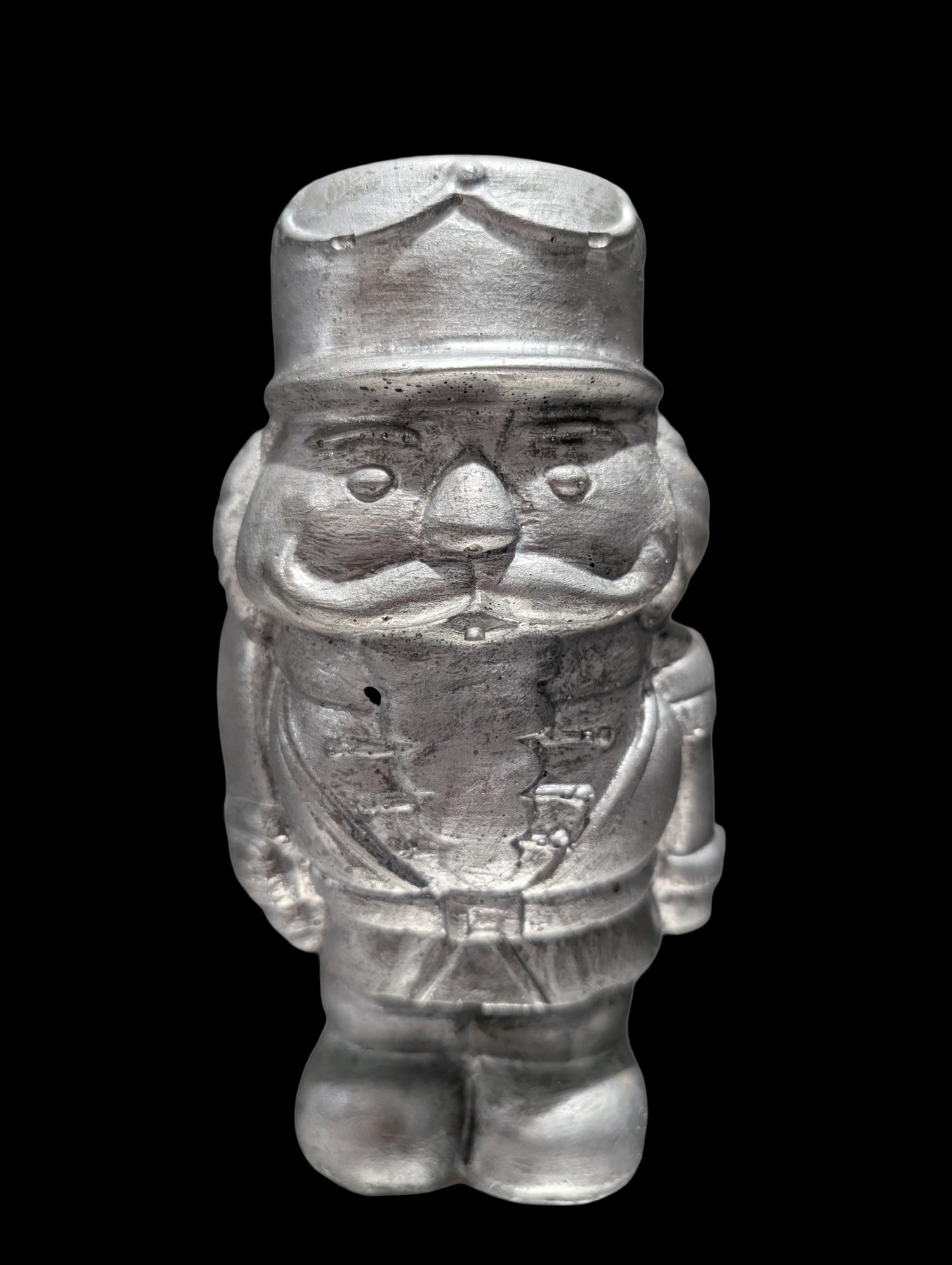 Handmade Concrete Nutcracker Figurines (6 &amp; 4 Inches Tall) | Paintable or Hand-Painted Christmas Decor | Modern Holiday Shelf Accent