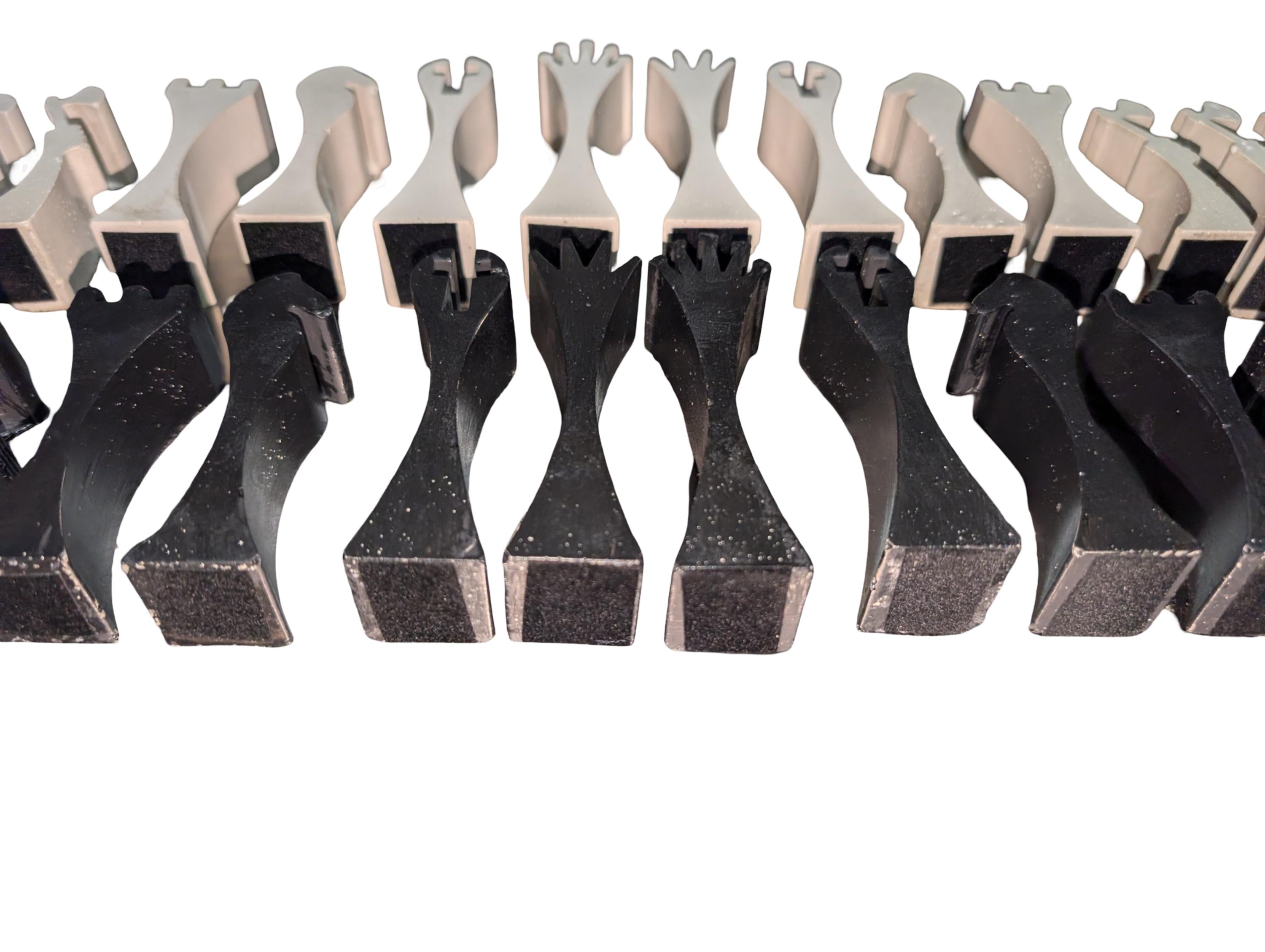 Hand-Painted Concrete Chess Set – Modern Minimalist Design