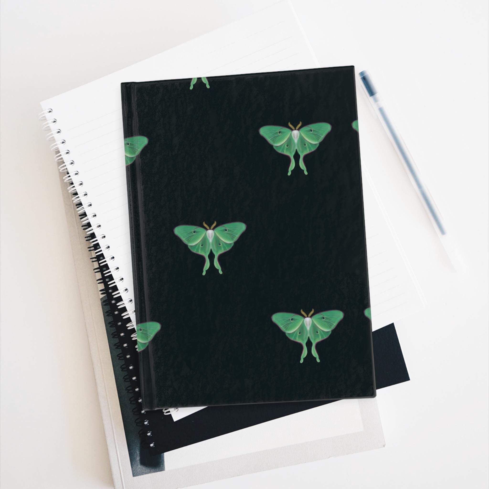 Luna Moth Journal, Matte Laminated Cover, Eco-Friendly Notebook