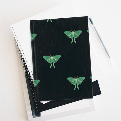 Luna Moth Journal, Matte Laminated Cover, Eco-Friendly Notebook