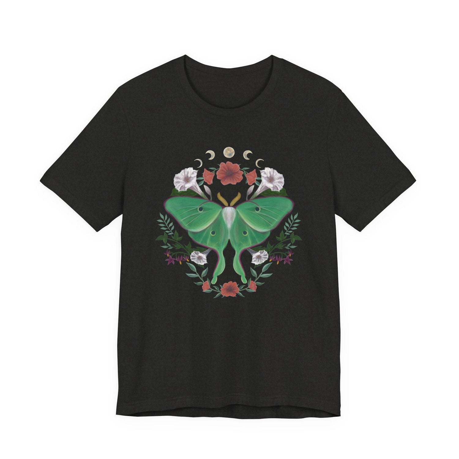 Floral Moth Graphic Tee – Unisex Jersey Short Sleeve T-Shirt
