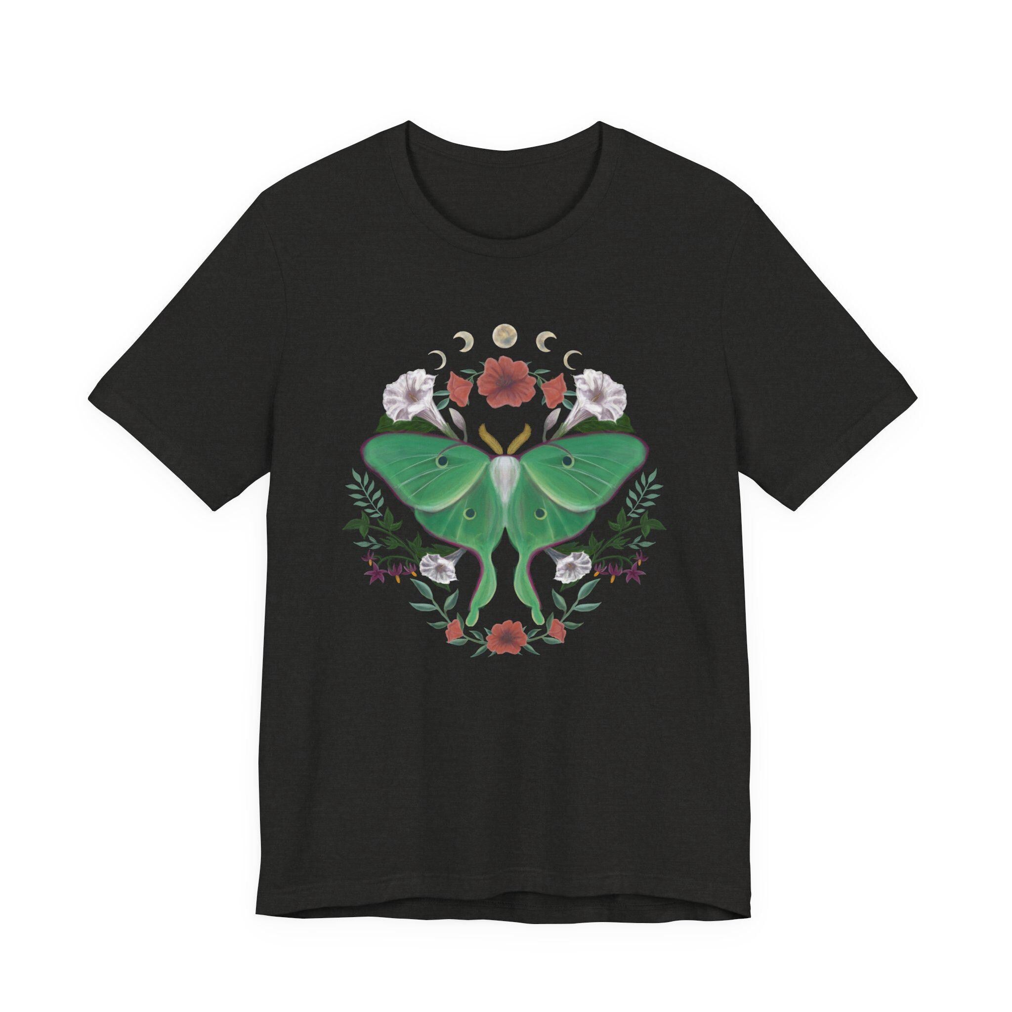 Floral Moth Graphic Tee – Unisex Jersey Short Sleeve T-Shirt