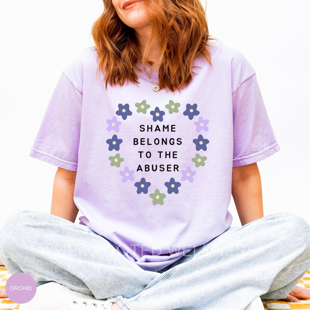 Shame Belongs to the Abuser Feminist Shirt, Female Rage Comfort Colors Tee, CSA SA DV Abuse Survivor Gift, Domestic Violence Awareness Shirt