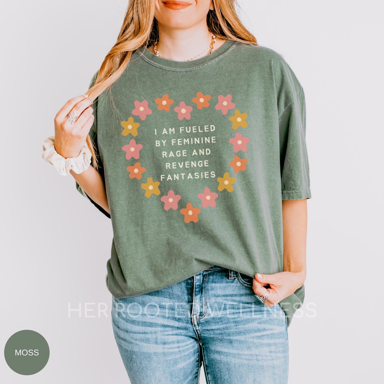 Feminine Rage Shirt | Comfort Colors Radical Feminist Tee | Angry Feminism Tshirt | Women Empowerment Apparel, Gender Equality Activist Gift