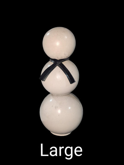 Handmade Concrete Snowman Set – Modern Minimalist Winter Décor
